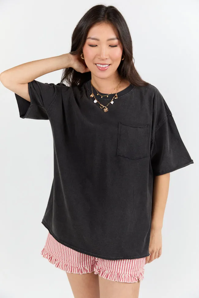 Easy To Style Black Knit Pocket T Shirt FINAL SALE sold by Pink Lily product image thumbnail 4