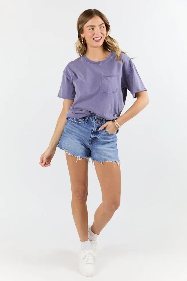Easy To Style Dusty Indigo Knit Pocket T Shirt sold by Pink Lily product image thumbnail 2