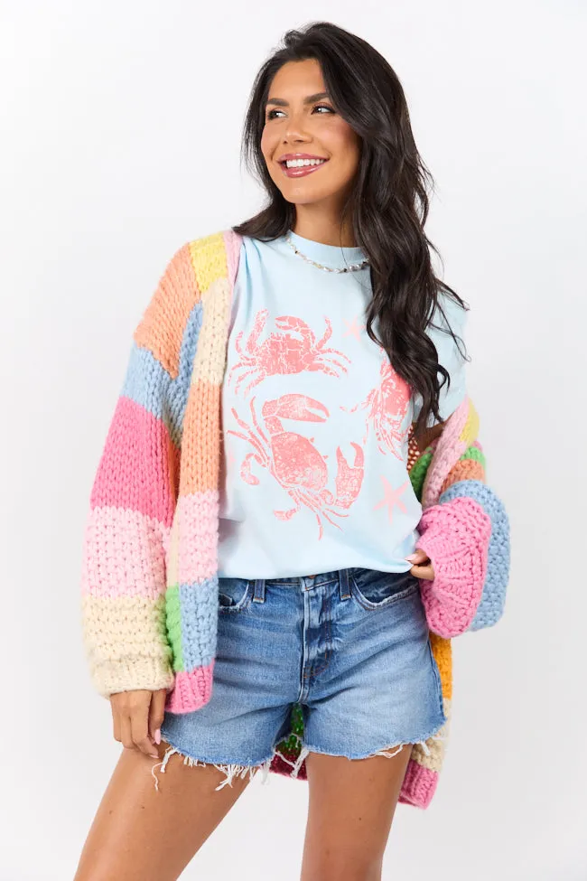 Crabby Light Blue Graphic Tee sold by Pink Lily product image thumbnail 3