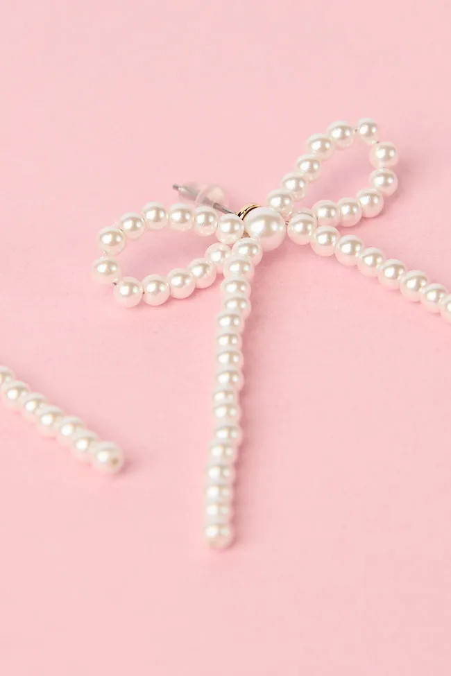 Pearl Bow Earrings sold by Pink Lily product image thumbnail 4