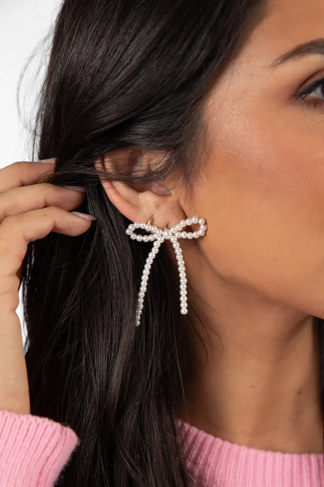 Pearl Bow Earrings sold by Pink Lily product image thumbnail 3