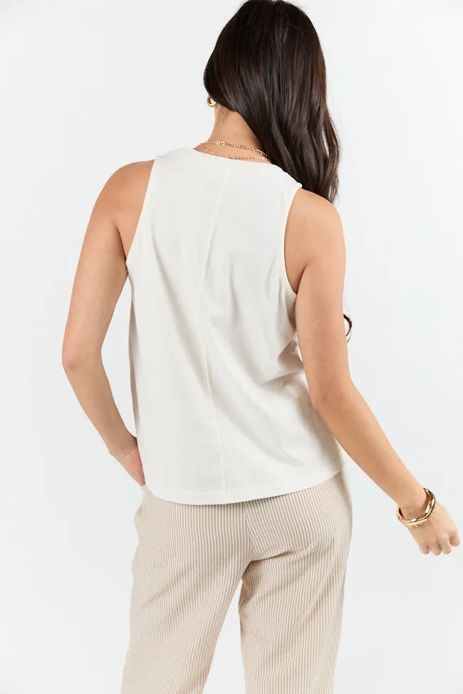 Casual Composure Off White Knit Tank Top sold by Pink Lily product image thumbnail 4