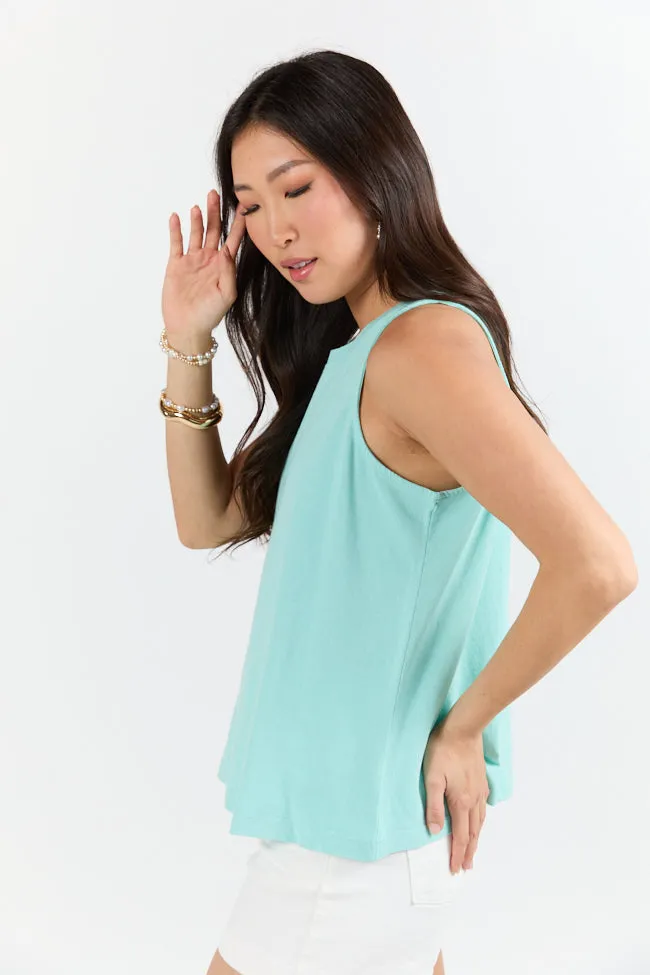 Casual Composure Turquoise Knit Tank Top FINAL SALE sold by Pink Lily product image thumbnail 3