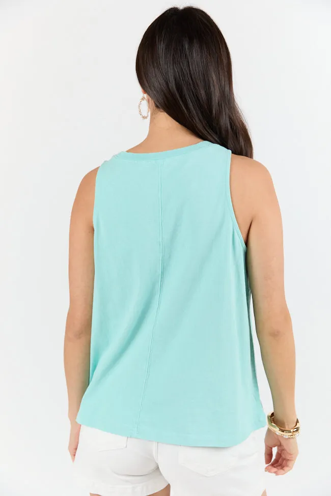 Casual Composure Turquoise Knit Tank Top FINAL SALE sold by Pink Lily product image thumbnail 4
