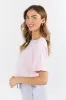 As Cool As It Gets Light Pink Cropped Knit T Shirt sold by Pink Lily