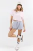 As Cool As It Gets Light Pink Cropped Knit T Shirt sold by Pink Lily