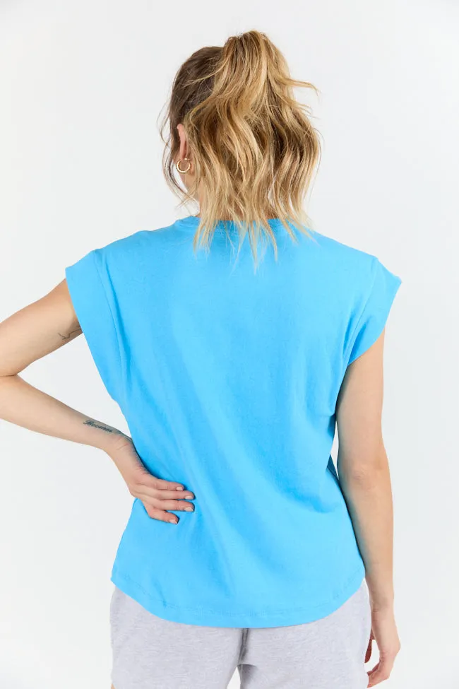 Classic Aqua Cap Sleeve Knit T Shirt FINAL SALE sold by Pink Lily product image thumbnail 5