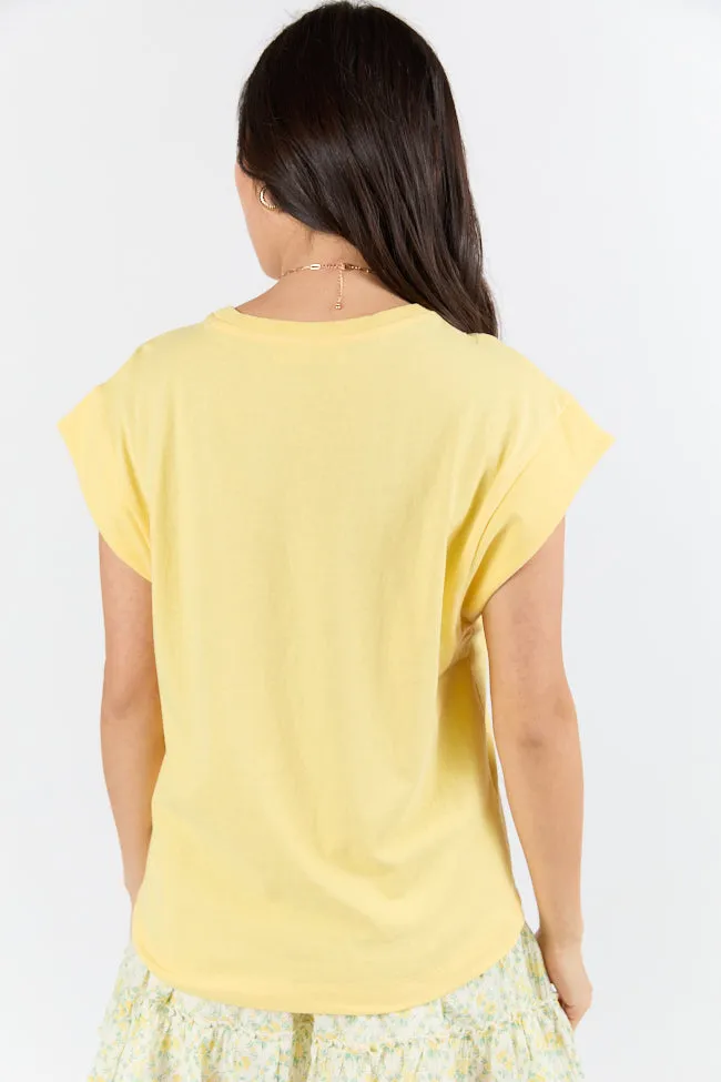 Classic Yellow Cap Sleeve Knit T Shirt FINAL SALE sold by Pink Lily product image thumbnail 5