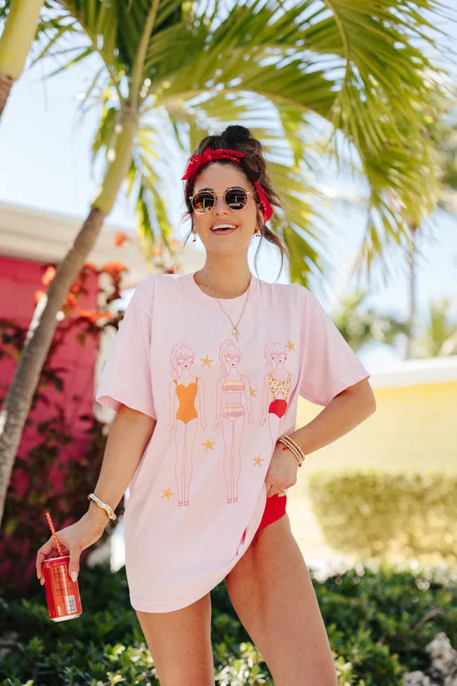 Swim Dolls Pink Graphic Tee Amber Massey X Pink Lily sold by Pink Lily product image thumbnail 2