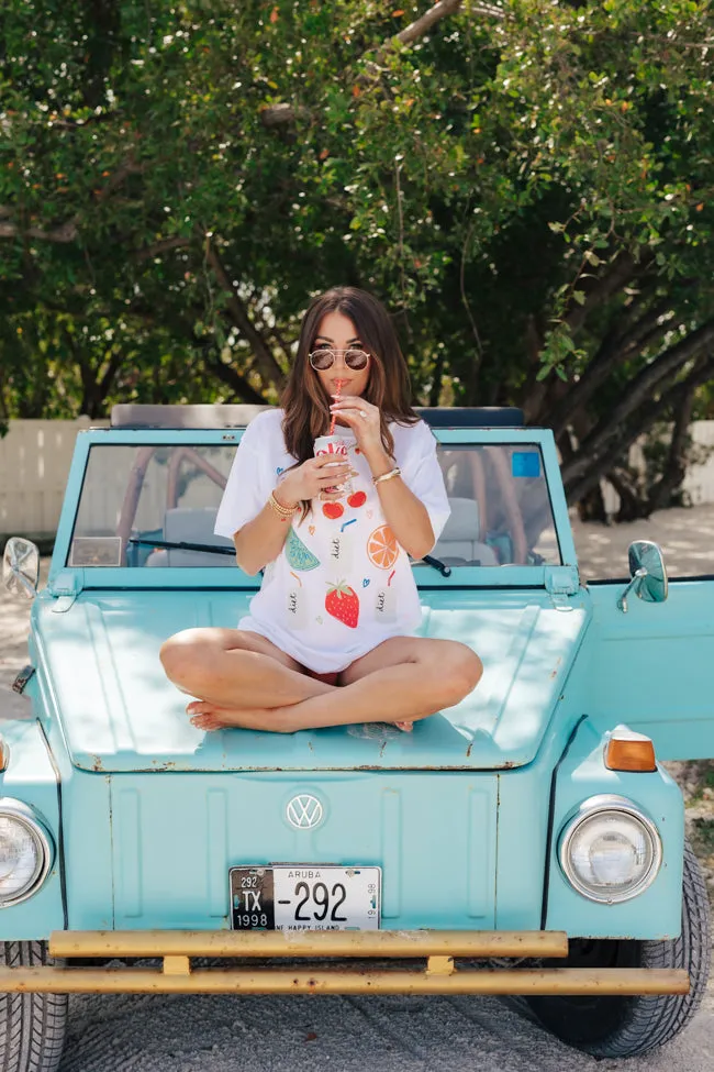 Diet Soda and Fruit White Graphic Tee Amber Massey X Pink Lily sold by Pink Lily product image thumbnail 3