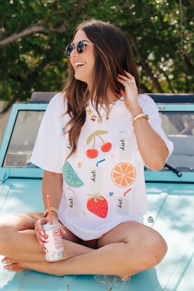 Diet Soda and Fruit White Graphic Tee Amber Massey X Pink Lily sold by Pink Lily product image thumbnail 2