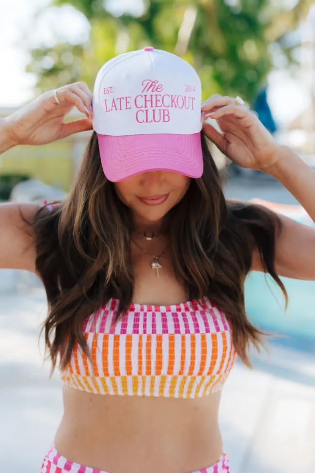 Late Checkout Club Trucker Hat Amber Massey X Pink Lily sold by Pink Lily