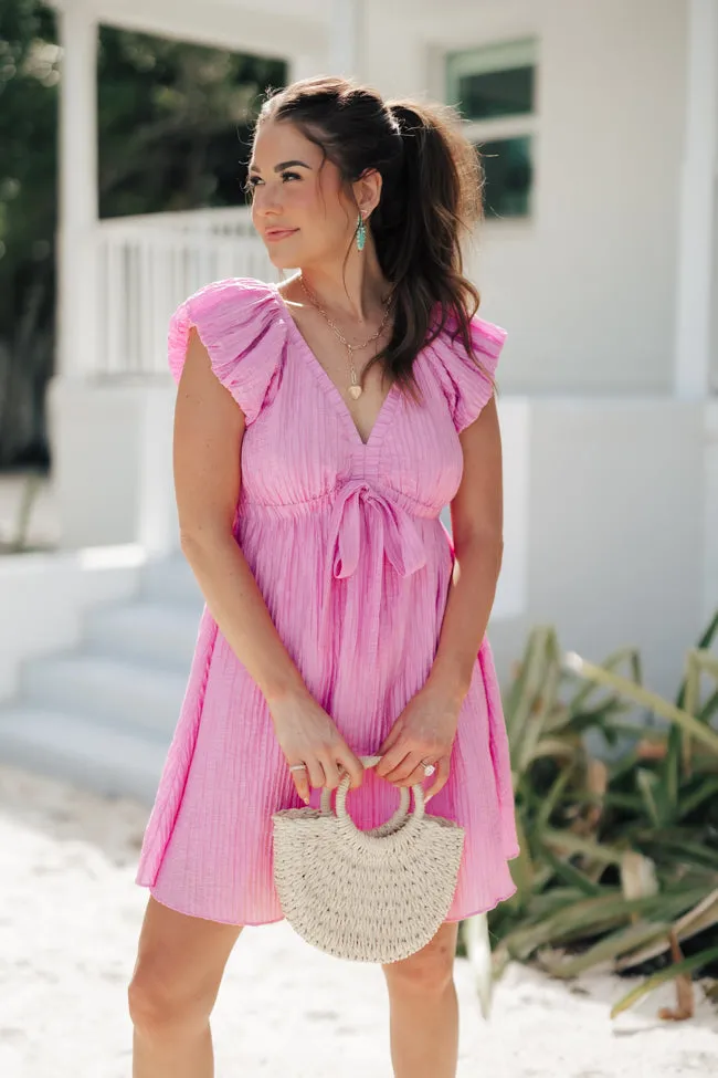 Southernmost Charm Pink Mini Dress Amber Massey X Pink Lily sold by Pink Lily