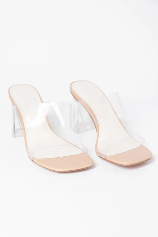 Evelyn Clear Heels FINAL SALE sold by Pink Lily