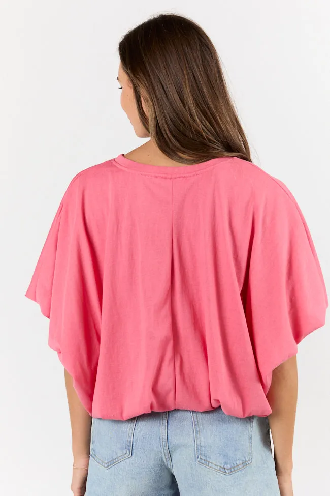 You've Got Me Pink Bubble Hem Tee FINAL SALE sold by Pink Lily product image thumbnail 5
