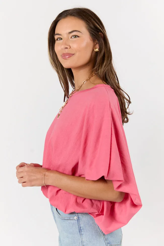 You've Got Me Pink Bubble Hem Tee FINAL SALE sold by Pink Lily product image thumbnail 4