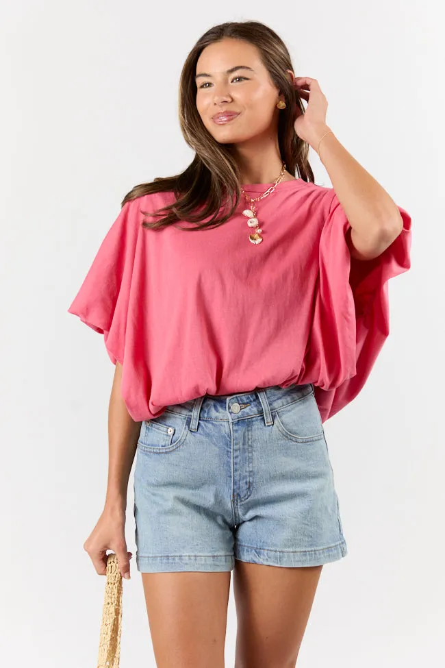 You've Got Me Pink Bubble Hem Tee FINAL SALE sold by Pink Lily product image thumbnail 3
