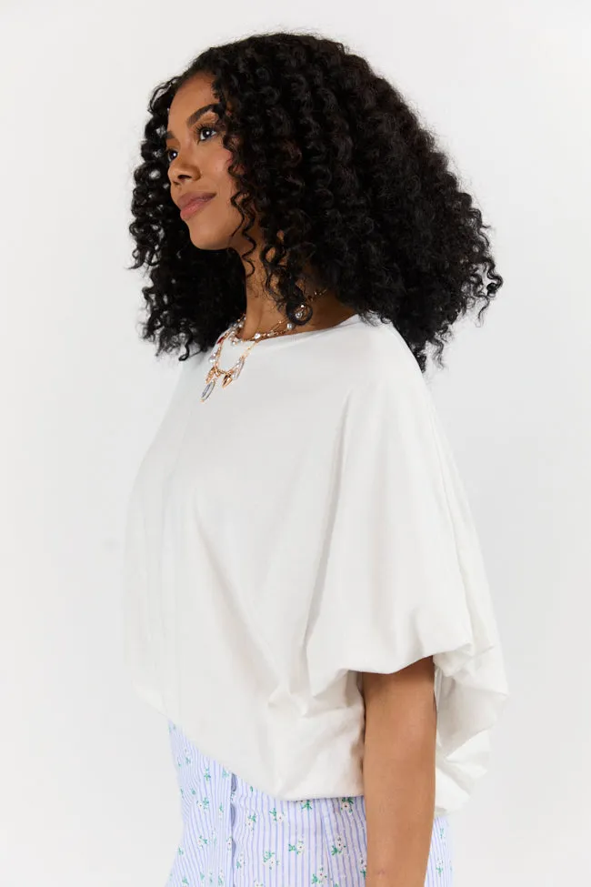 You've Got Me Ivory Bubble Hem Tee sold by Pink Lily product image thumbnail 4
