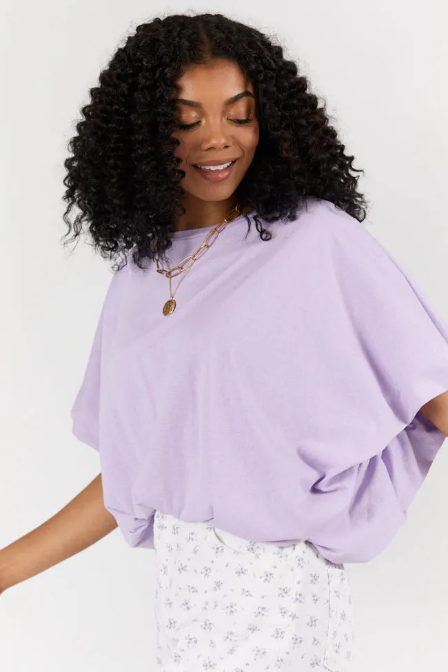 You've Got Me Lavender Bubble Hem Tee sold by Pink Lily product image thumbnail 4