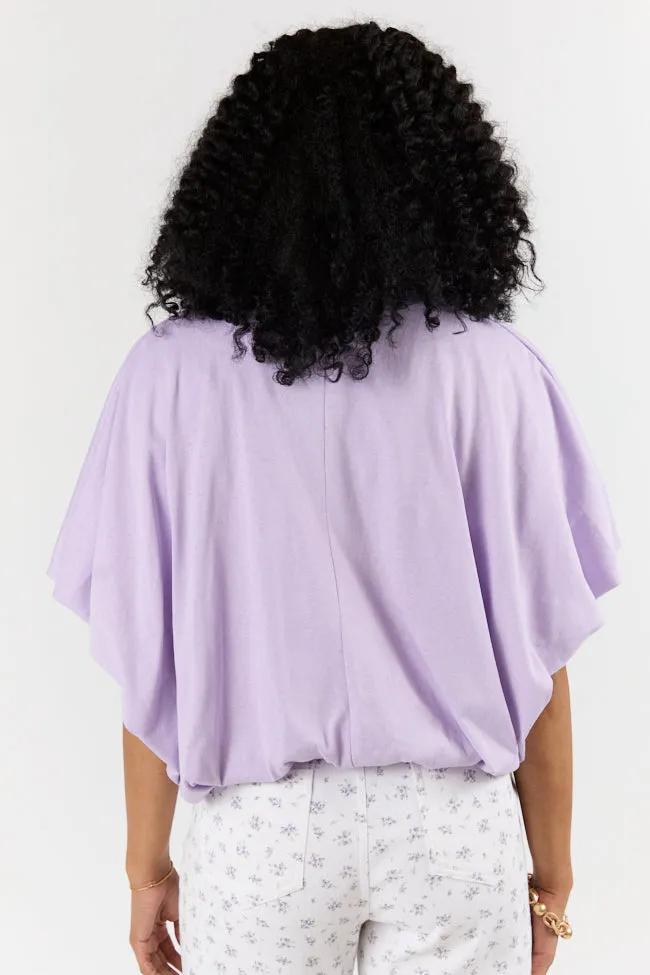 You've Got Me Lavender Bubble Hem Tee sold by Pink Lily product image thumbnail 5