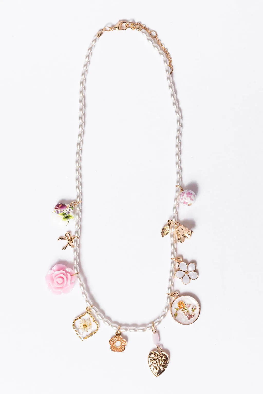 Pink Floral Charm Necklace SALE sold by Pink Lily product image thumbnail 2