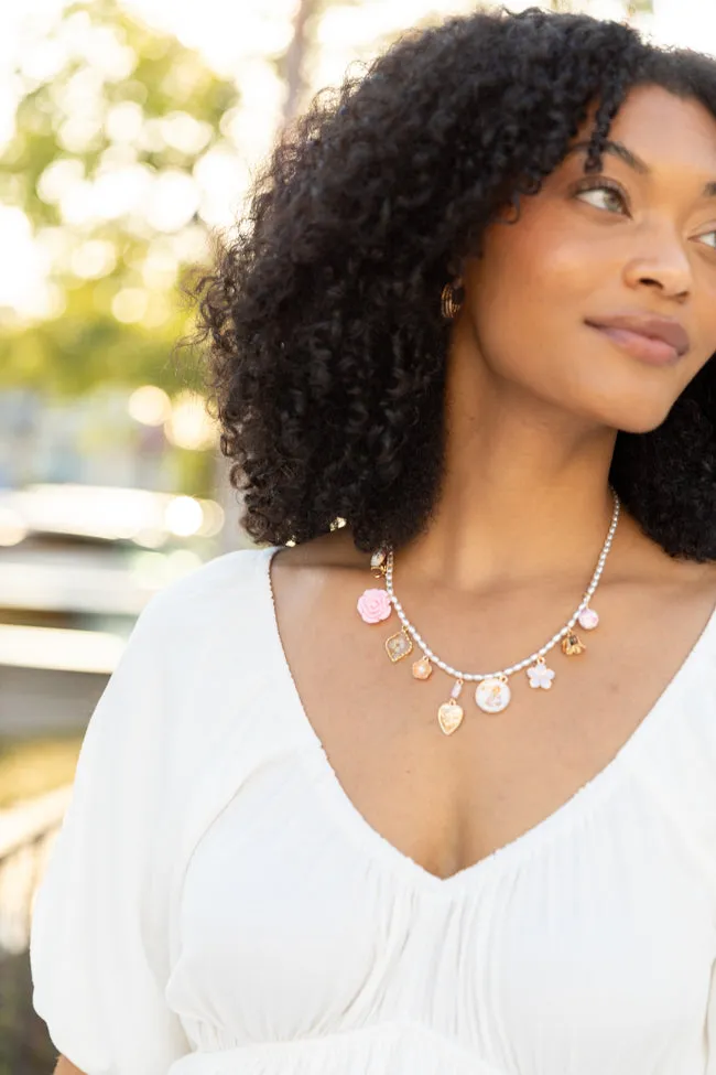 Pink Floral Charm Necklace SALE sold by Pink Lily product image thumbnail 5