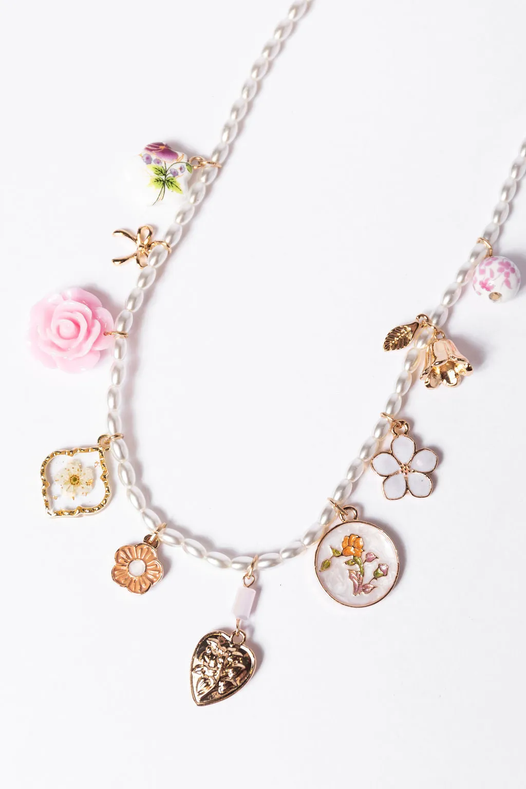Pink Floral Charm Necklace SALE sold by Pink Lily product image thumbnail 3