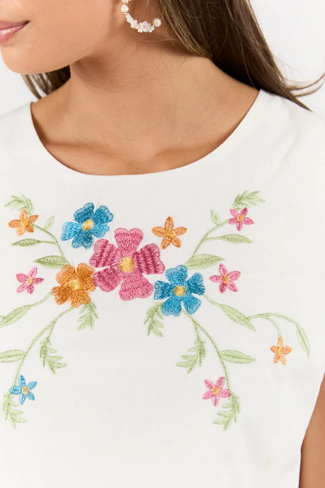 Fresh Flowers Ivory Multi Embroidered Woven Set SALE sold by Pink Lily product image thumbnail 5