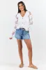 Picking Flowers Ivory Floral Crochet Open Knit Cardigan sold by Pink Lily