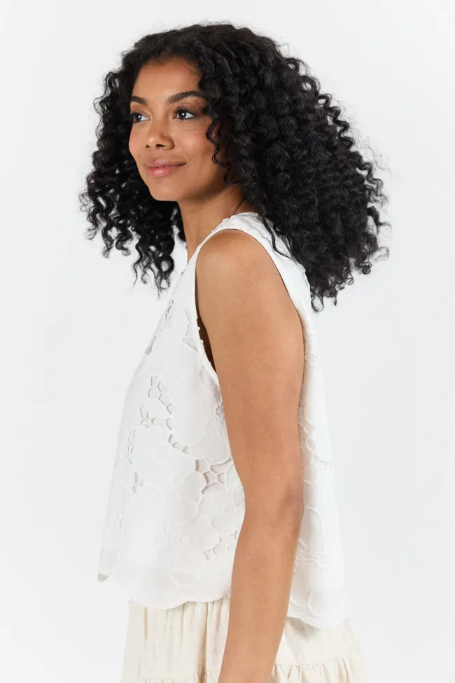 Right Through Me Ivory Eyelet Tank FINAL SALE sold by Pink Lily product image thumbnail 5