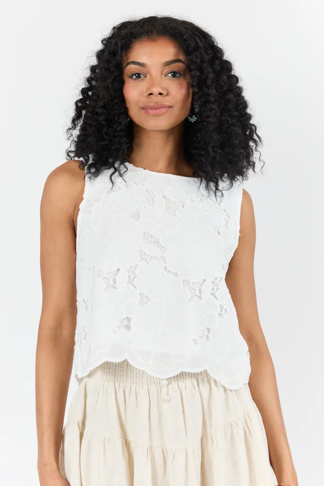 Right Through Me Ivory Eyelet Tank FINAL SALE sold by Pink Lily product image thumbnail 2