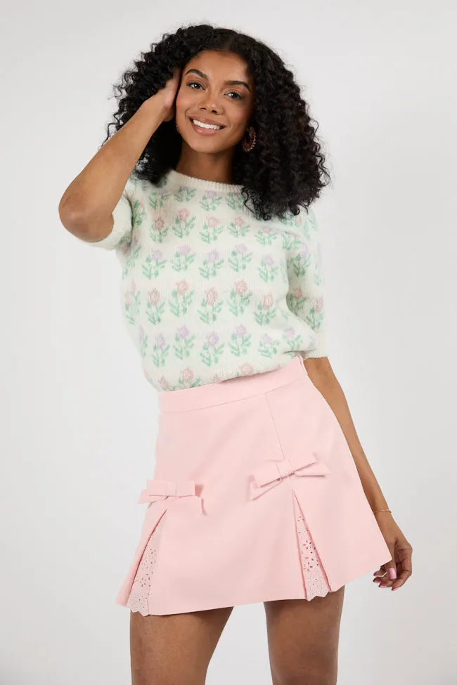 Fields Of Love Ivory Multi Block Floral Pattern Sweater FINAL SALE sold by Pink Lily product image thumbnail 3