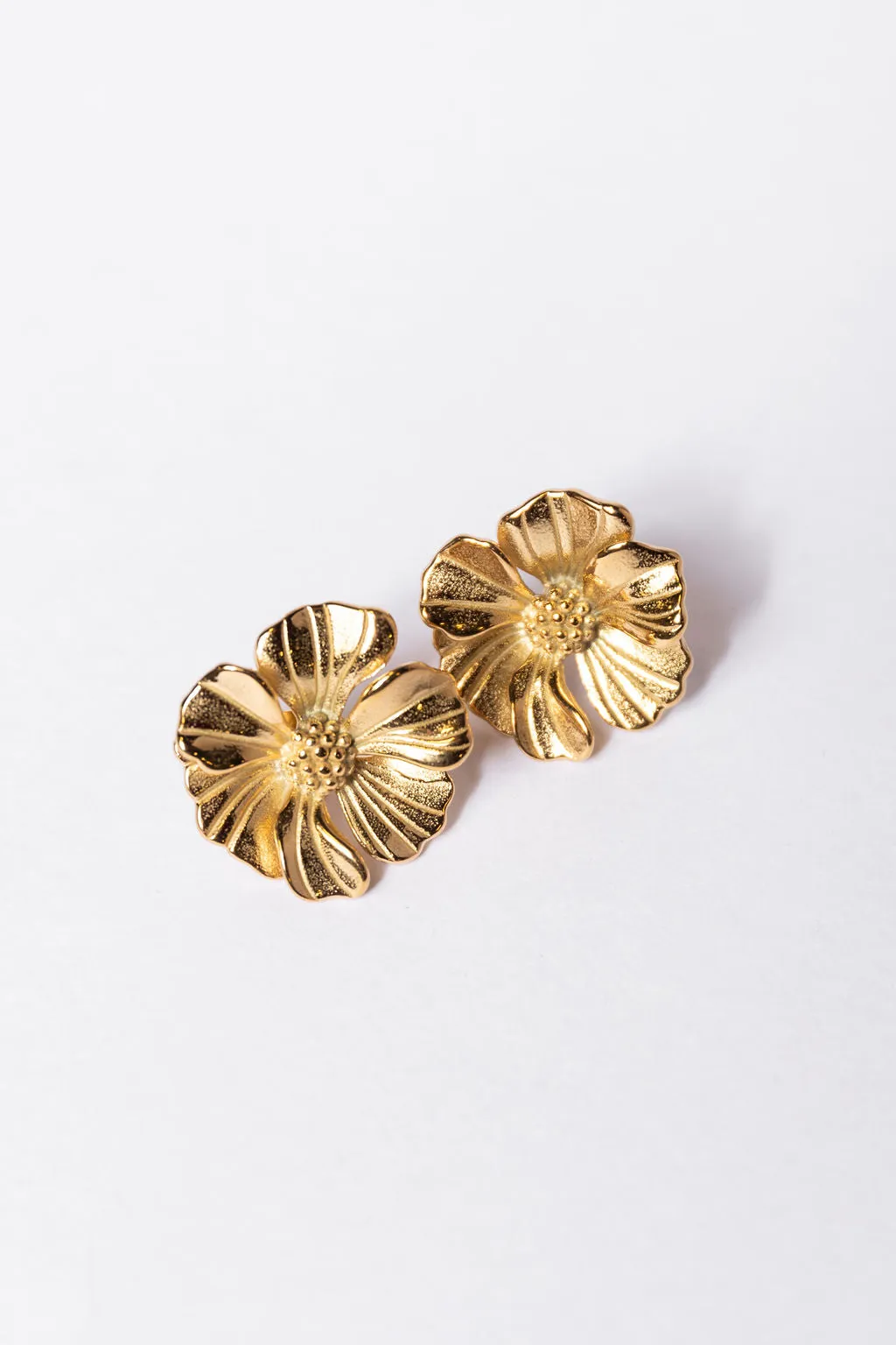 Gold Flower Post Earrings SALE sold by Pink Lily product image thumbnail 2