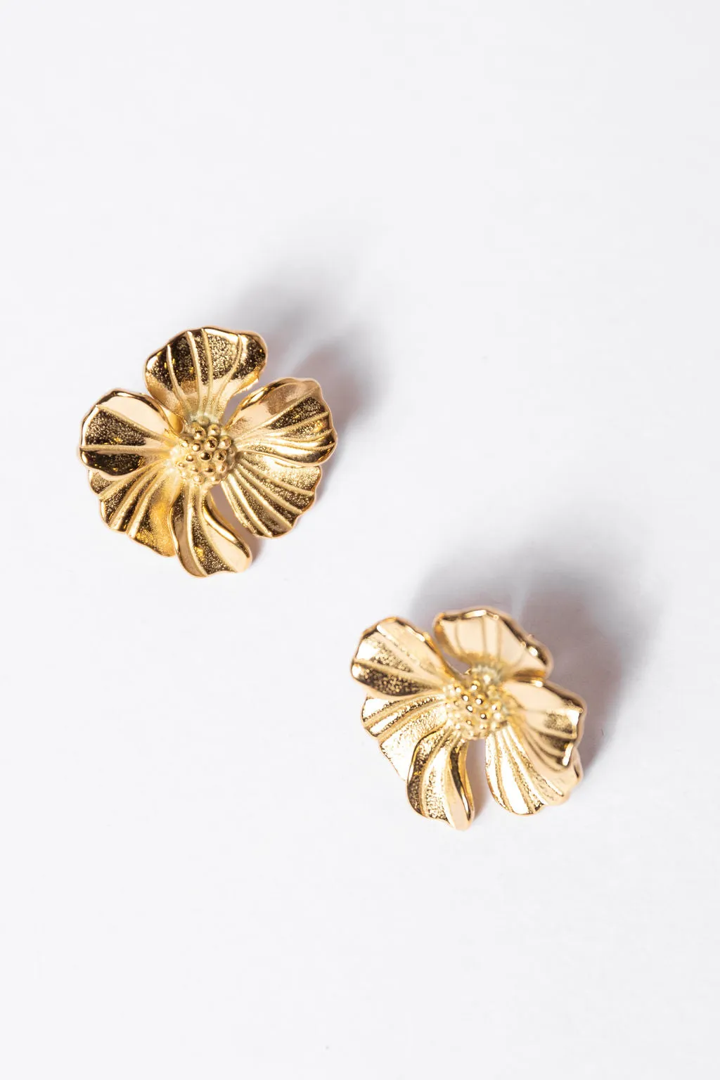 Gold Flower Post Earrings SALE sold by Pink Lily product image thumbnail 3