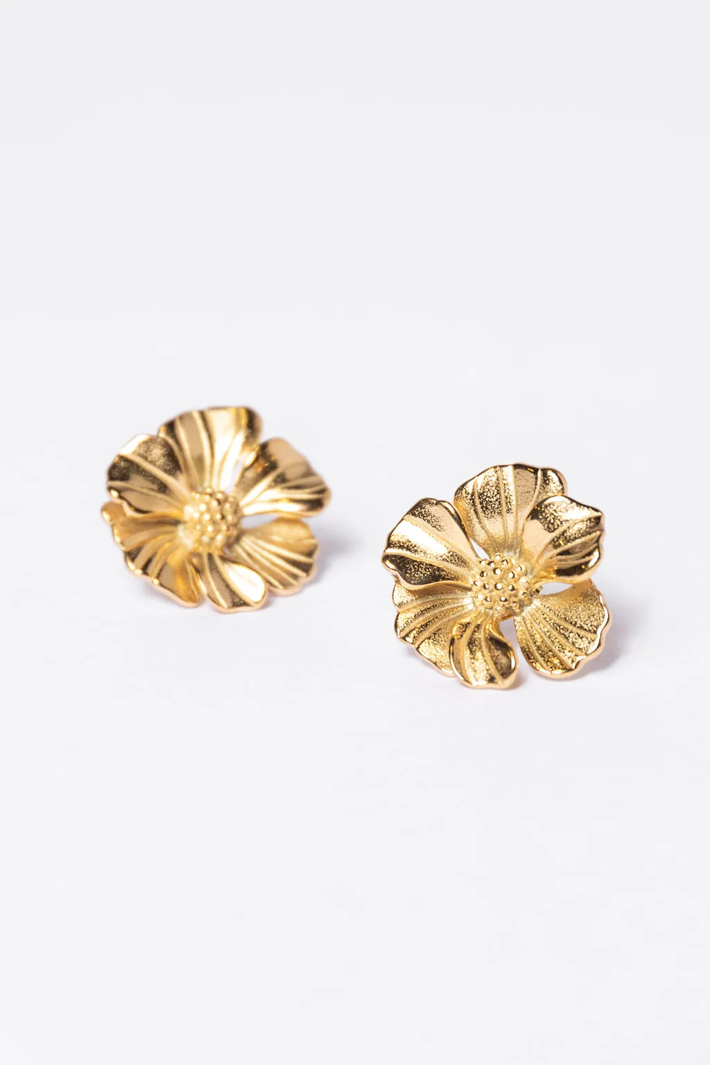 Gold Flower Post Earrings SALE sold by Pink Lily