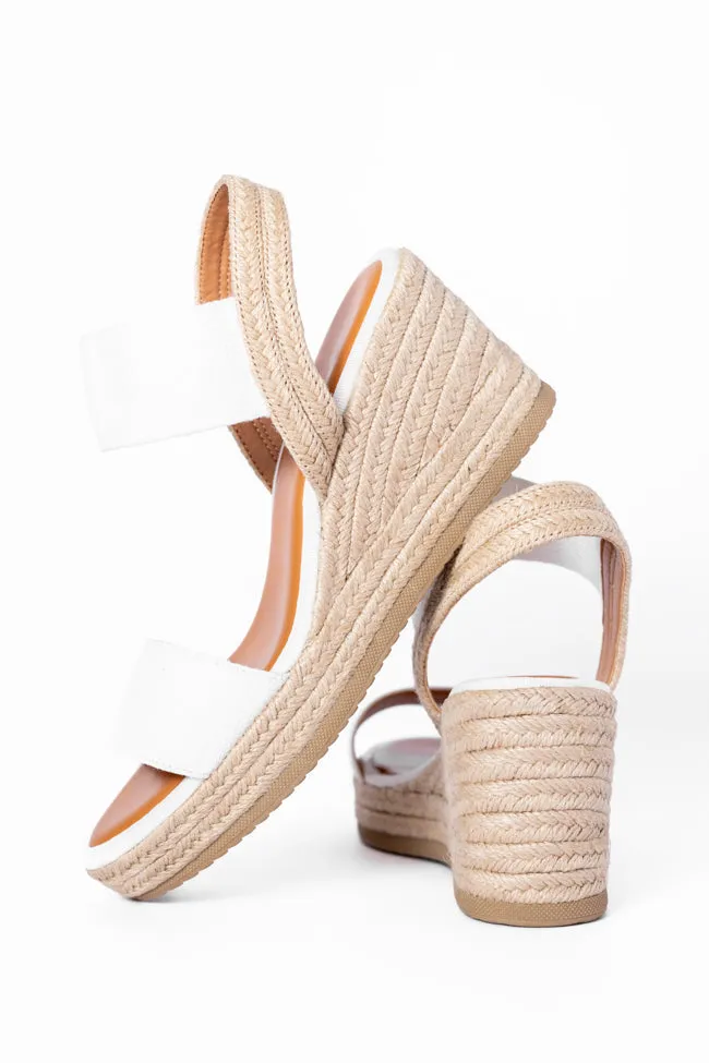 Whitnie White Double Strap Wedges FINAL SALE sold by Pink Lily product image thumbnail 2