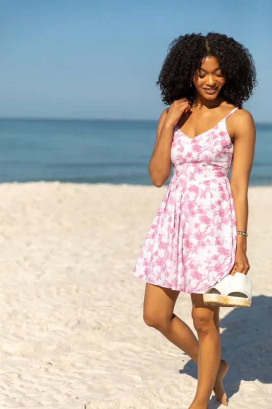 Sweetest Dreams Pink Vintage Floral Mini Dress FINAL SALE sold by Pink Lily