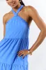 No More Blues Halter Neck Maxi Dress sold by Pink Lily