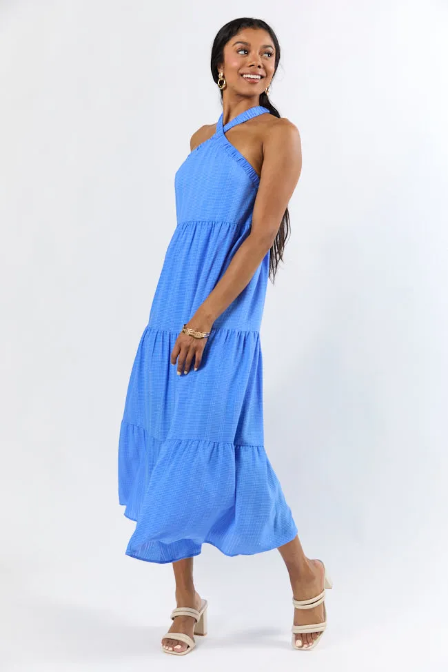 No More Blues Halter Neck Maxi Dress sold by Pink Lily product image thumbnail 4