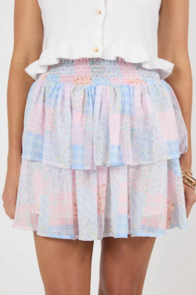 Breezy Multi Pattern Print Tiered Skort FINAL SALE sold by Pink Lily