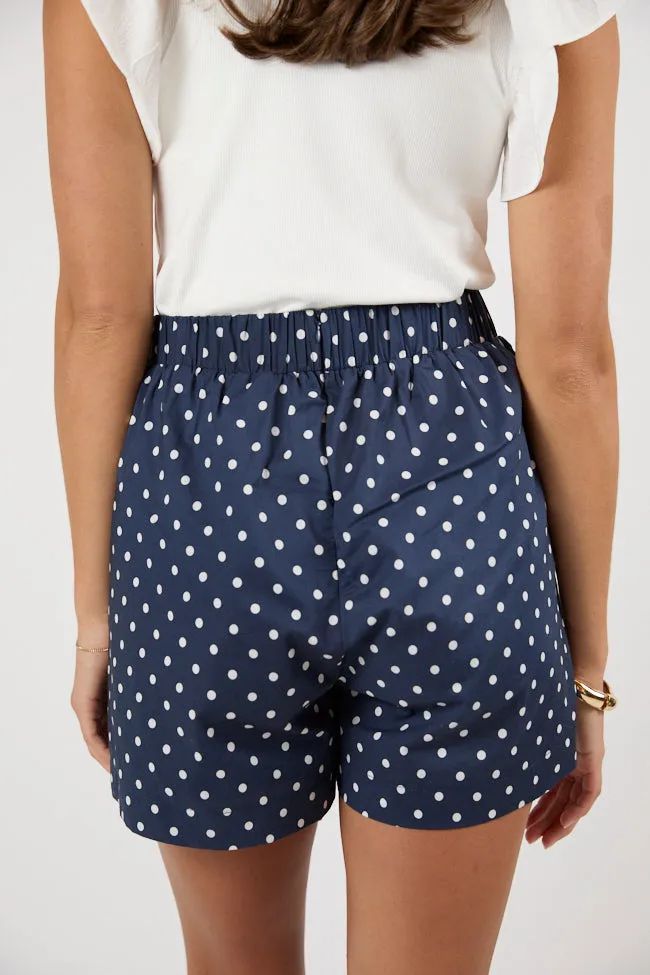 Enchanted Moments Navy Polka Dot Bow Shorts FINAL SALE sold by Pink Lily product image thumbnail 5
