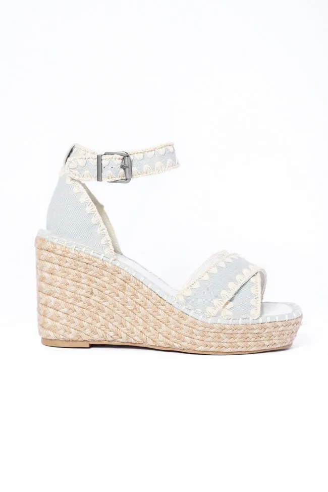 Diana Denim Wedges FINAL SALE sold by Pink Lily product image thumbnail 2