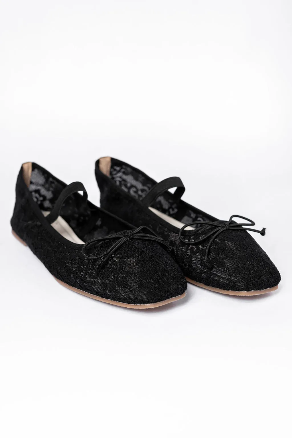 Brielle Black Lace Ballet Flats FINAL SALE sold by Pink Lily