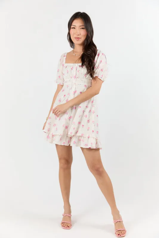 Floral Whisper Ivory Floral Dress SALE sold by Pink Lily