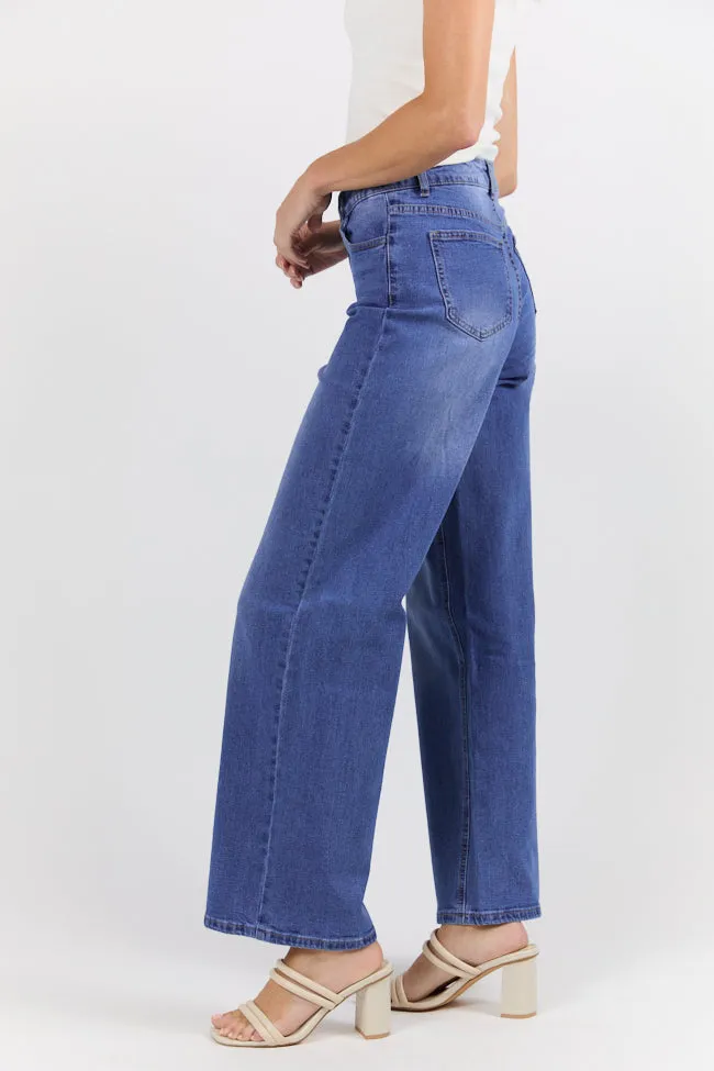 Monica Medium Wash Relaxed Jeans FINAL SALE sold by Pink Lily product image thumbnail 3