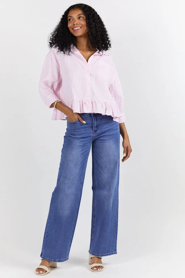 Monica Medium Wash Relaxed Jeans FINAL SALE sold by Pink Lily product image thumbnail 2