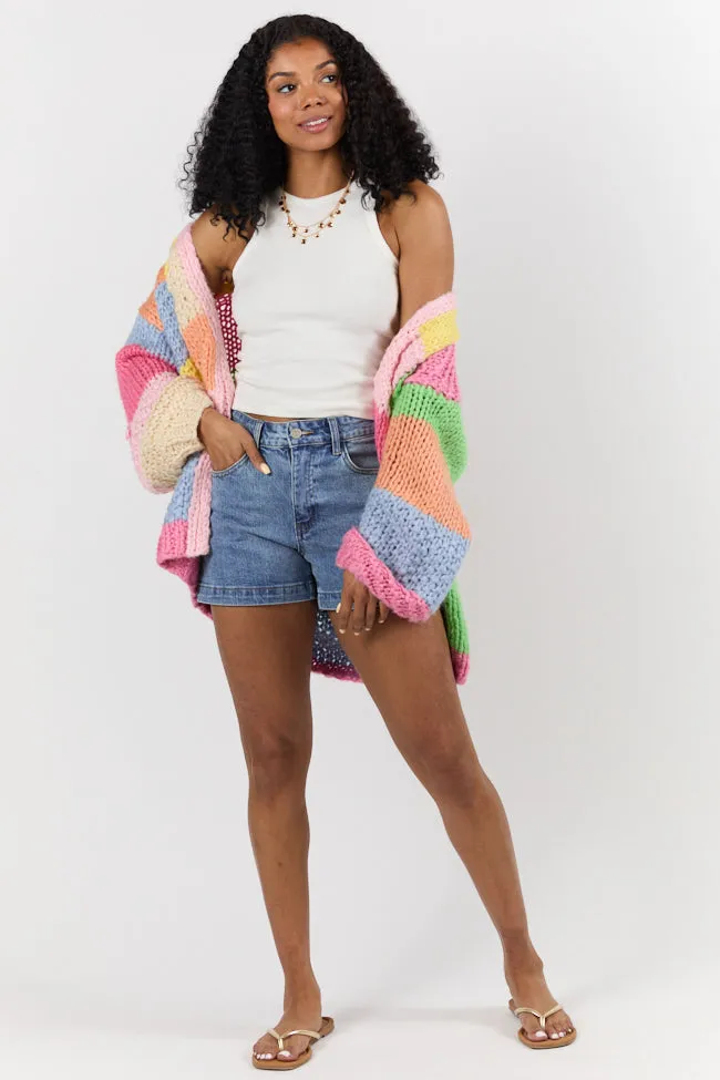 Come As You Are Medium Wash Relaxed Fit Denim Shorts sold by Pink Lily product image thumbnail 2