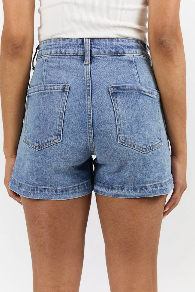 Come As You Are Medium Wash Relaxed Fit Denim Shorts sold by Pink Lily product image thumbnail 5