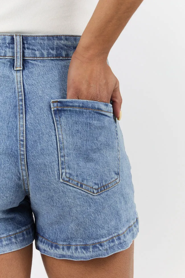 Come As You Are Medium Wash Relaxed Fit Denim Shorts sold by Pink Lily product image thumbnail 4