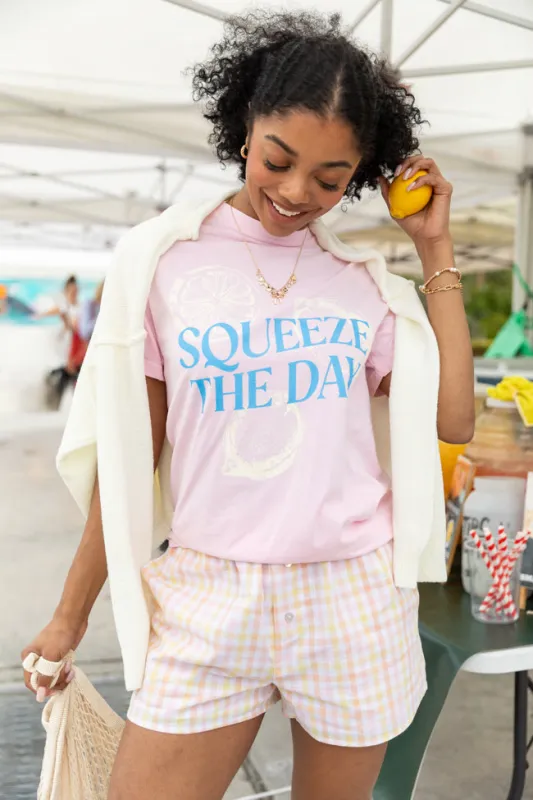 Squeeze The Day Pink Comfort Color Graphic Tee SALE sold by Pink Lily